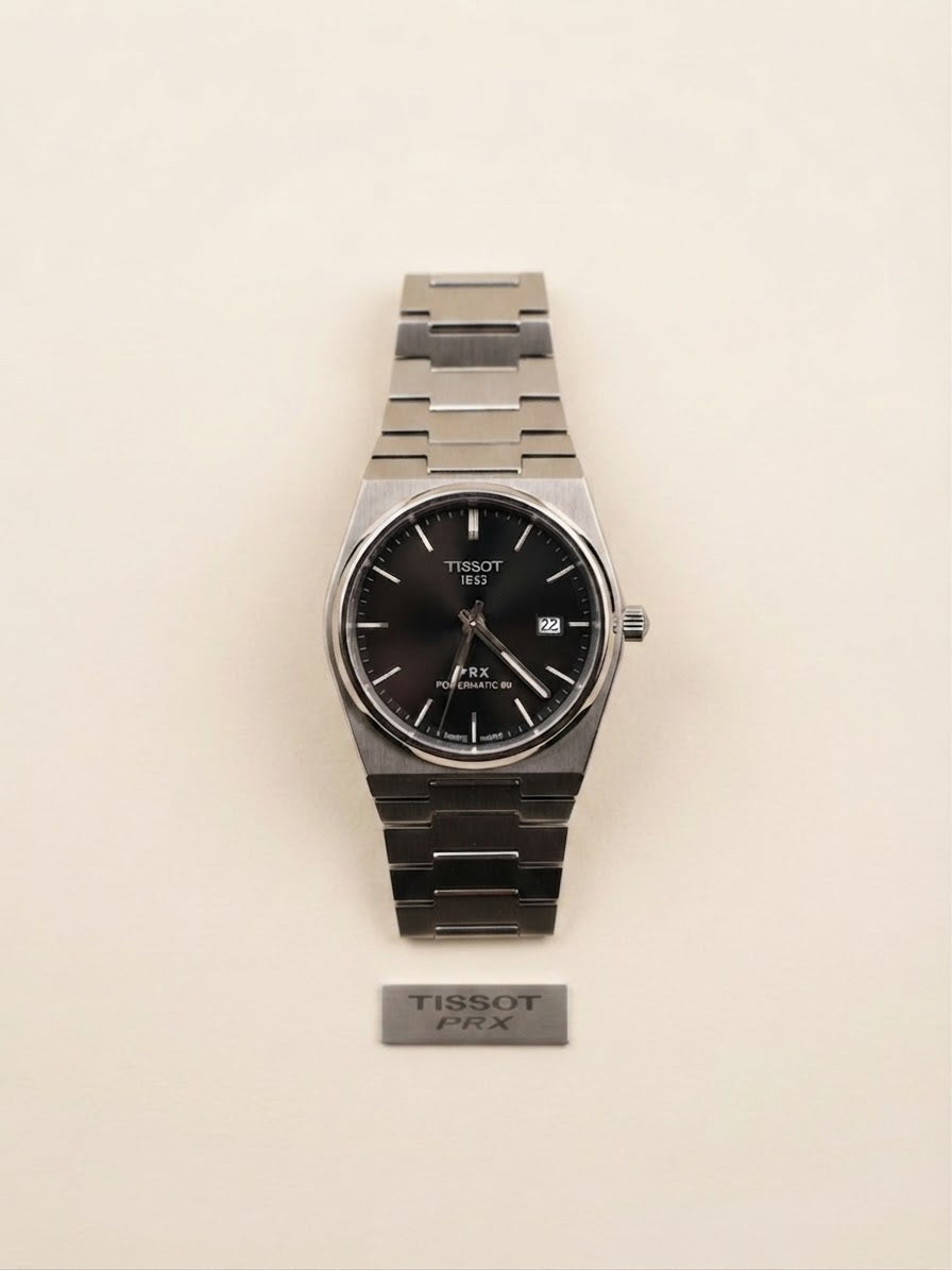 Tissot PRX Powermatic 80 Black Dial Stainless Steel Men's Watch