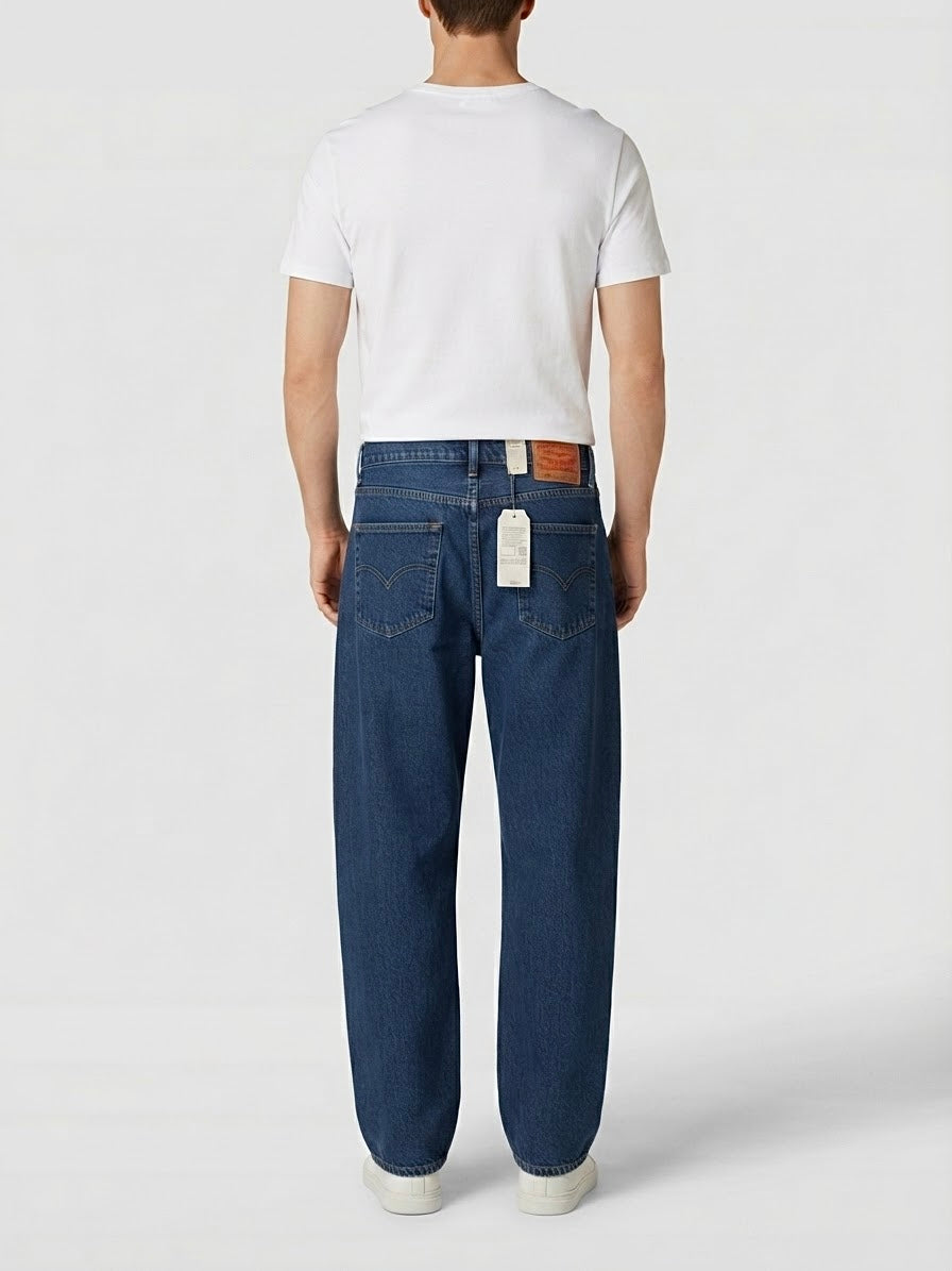 Dark Blue Relaxed Fit Denim Jeans