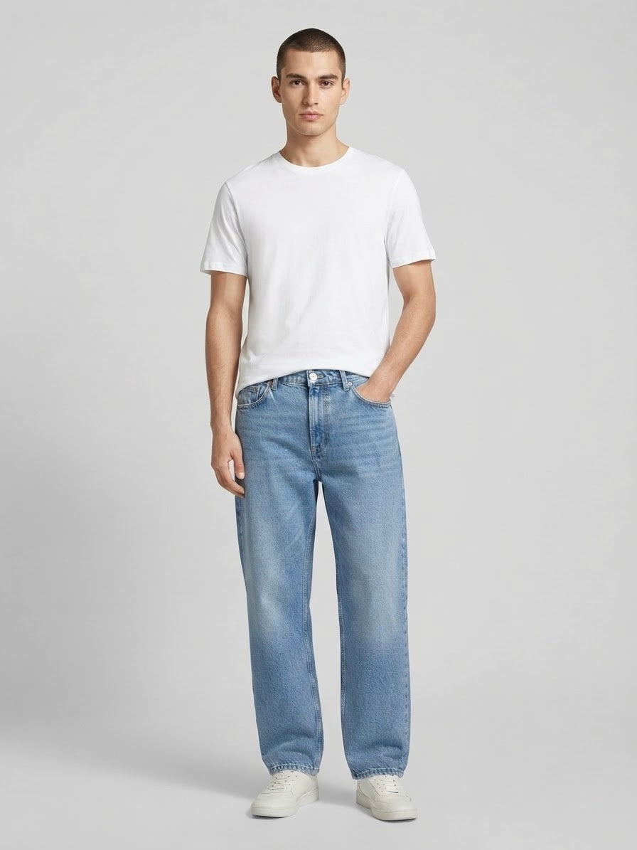 Classic Light Blue Baggy Denim Jeans
