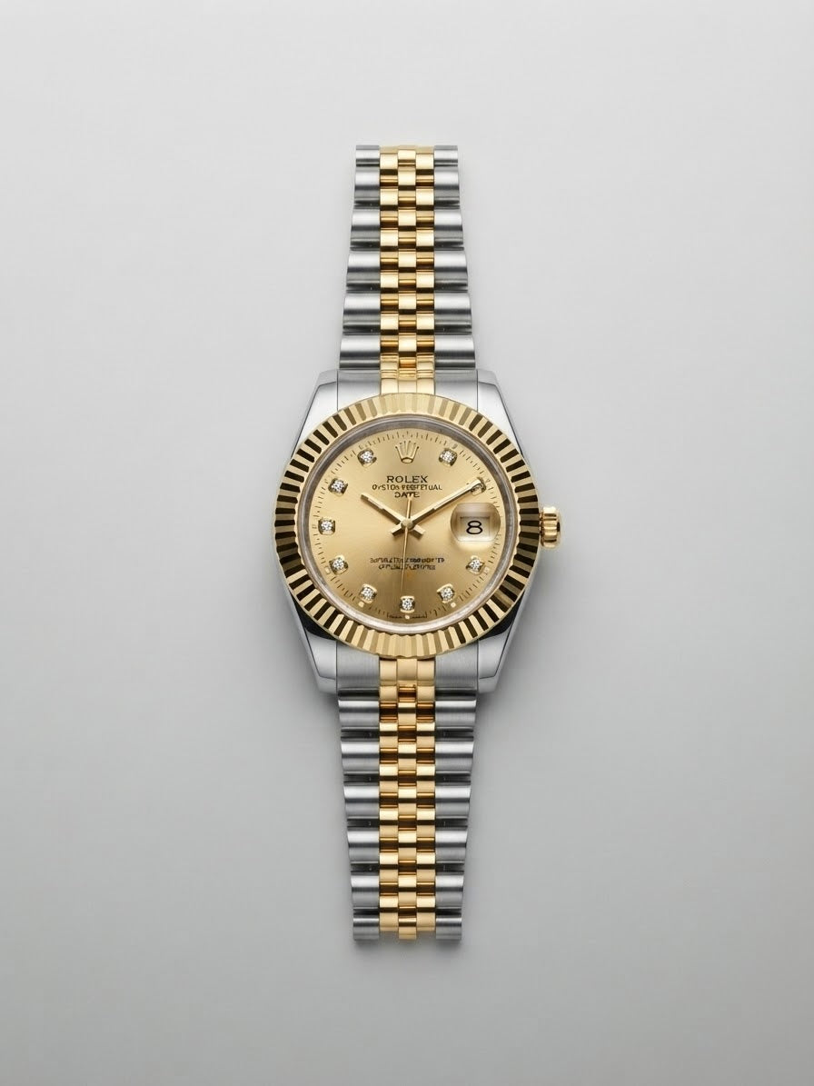 Rolex Sky-Dweller Two-Tone Yellow Gold and Steel White Dial Jubilee Bracelet